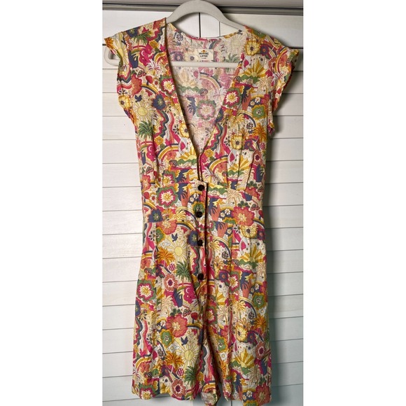 Marine Layer Pants - Marine Layer Romper Womens Palm Tree Tropical Camila Vacation | Sz XL
